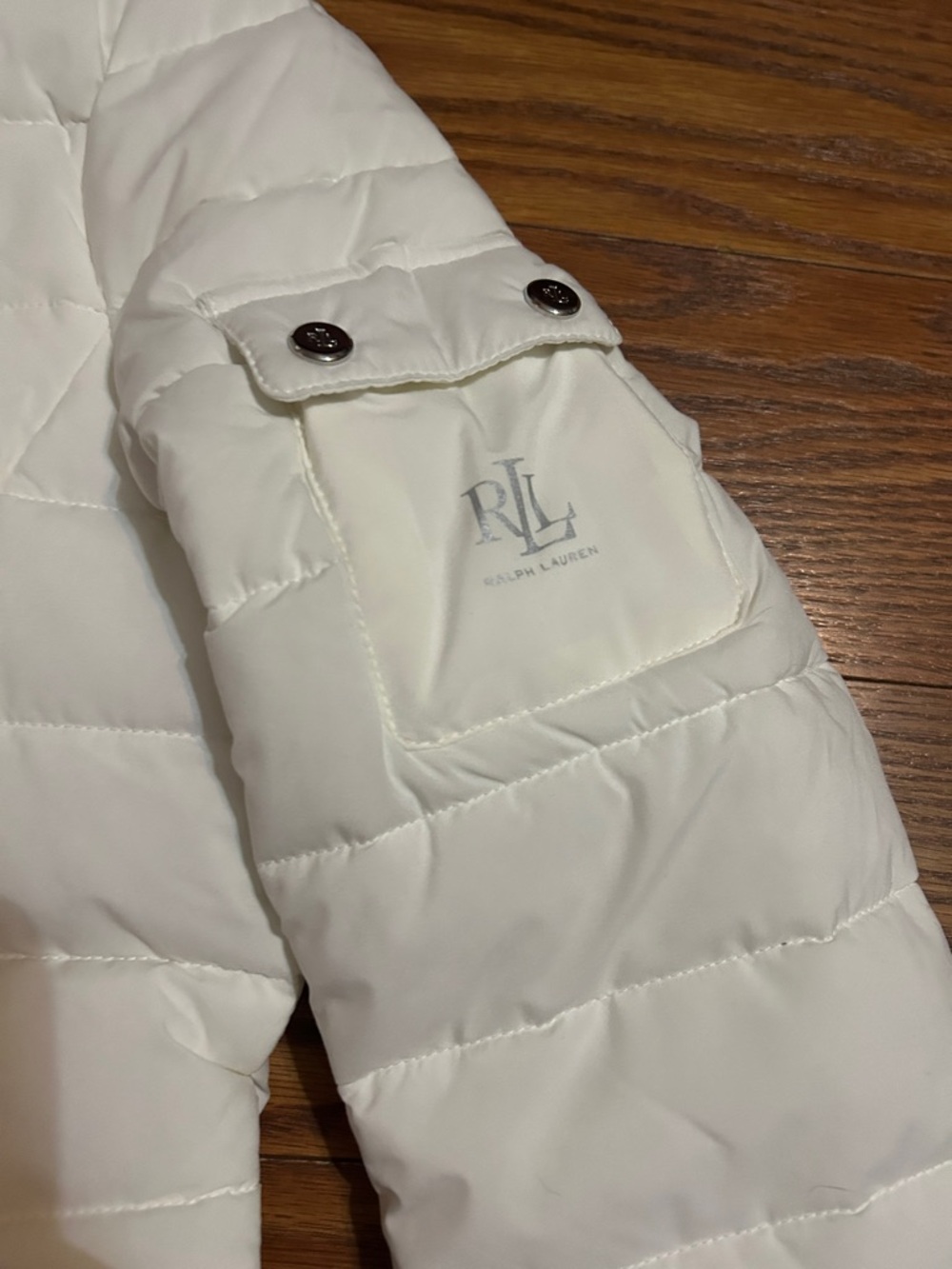 Lauren Ralph Lauren Stark White Quilted Travel Hooded Puffer Jacket Size XS - Picture 3 of 12